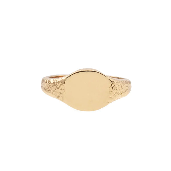 Ch?rie Goldplated Ring Signet Oval