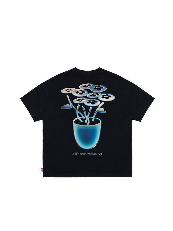 Chrome Flower T-shirt - Black