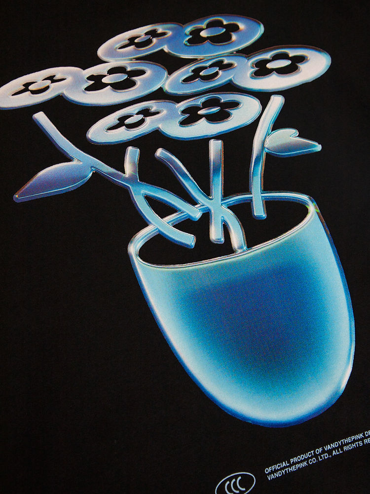 Chrome Flower T-shirt - Black