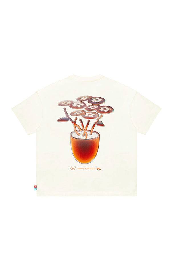 Chrome Flower T-shirt - Light Grey