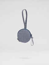 Circular Mini purse - Cotton Navy stripe