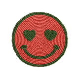 Coaster Green Smiley Pink Eyes 