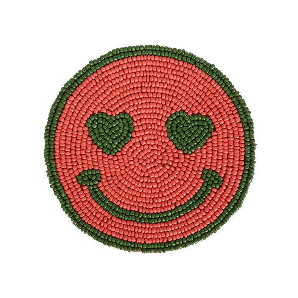 Coaster Green Smiley Pink Eyes 