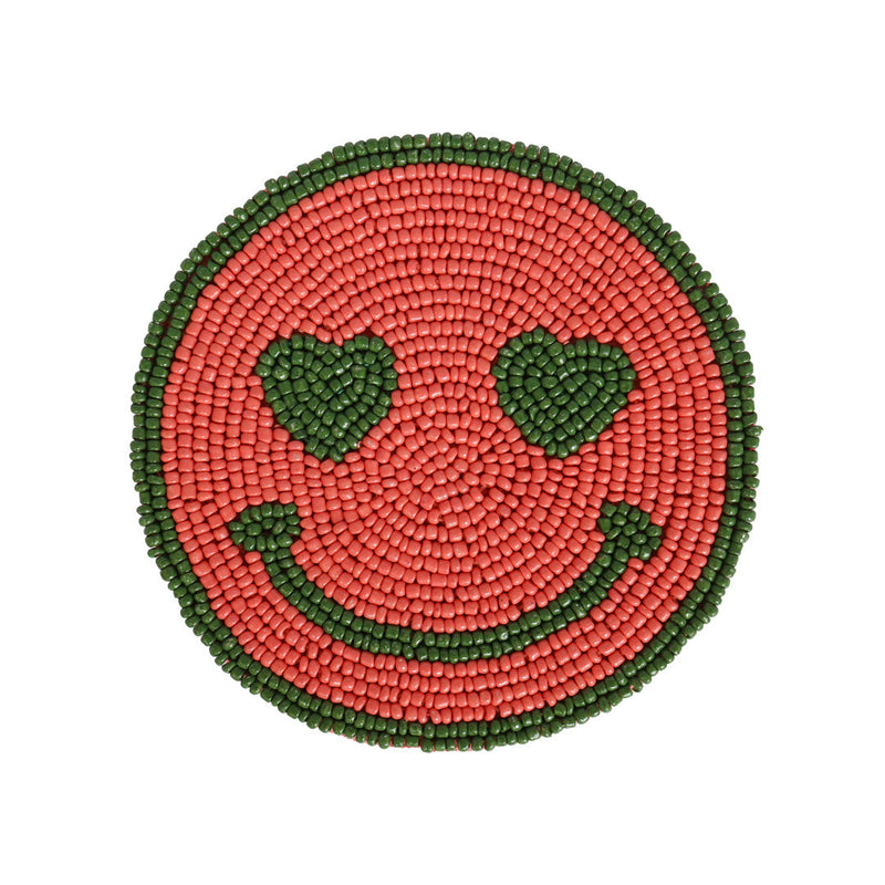 Coaster Green Smiley Pink Eyes 