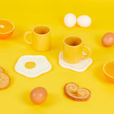 Coffee Cup Set Sunny Side Up Yellow x2