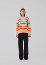 CorbinMD Stripe O-Neck - Summer Sand Flame