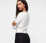 Core Cut-Out Long Sleeve - Steamy
