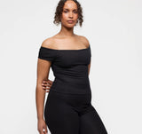 Core Off-Shoulder Top - Black