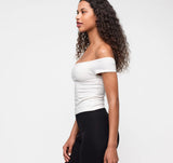 Core Off-Shoulder Top - Steamy
