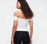Core Off-Shoulder Top - Steamy