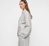 Core Sleep Poplin Shirt 2.0 - Cloudy Blue Stripe