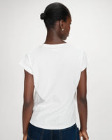 Cotton T-shirt with printed slogan rouge Vico