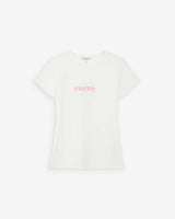 Cotton slogan T-shirt ivoire Vigee