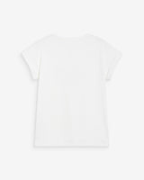 Cotton slogan embroidered T-shirt fuchsia Wylo