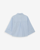 Cropped striped shirt 3/4 sleeves ciel Voice