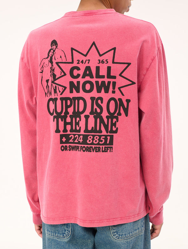Cupid's Calling LS T-shirt : Off-Red