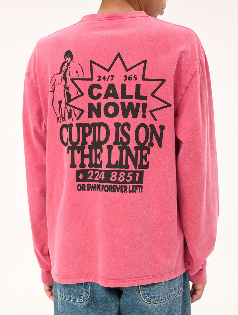 Cupid's Calling LS T-shirt : Off-Red