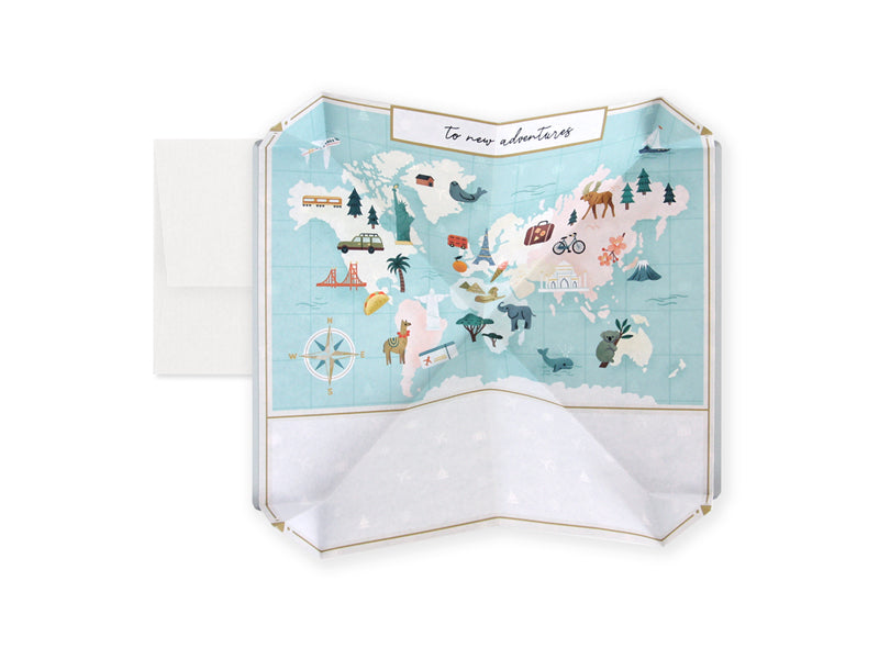 OOH DEER Passport 3D Layer Greeting Card