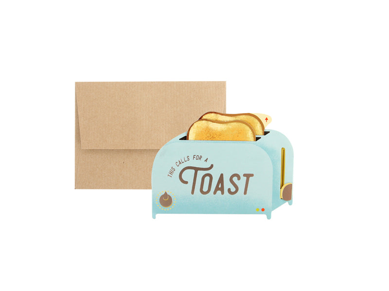 OOH DEER Toaster 3D Layer Greeting Card