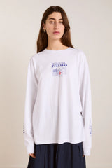 DAMSON DELI LS TEE - WHITE