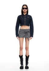 DAYDREAM CROP JACKET - INDIGO