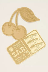 DESIGNWORKS INK Brass Bookmark Cherries