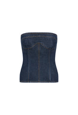 SWEETNESS STRAPLESS TOP - INDIGO