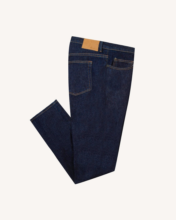 DENIM STRAIGHT PANTS WOVEN - DARK DENIM