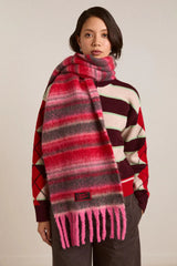 DM FLUFFY SCARF - PINK POP STRIPE