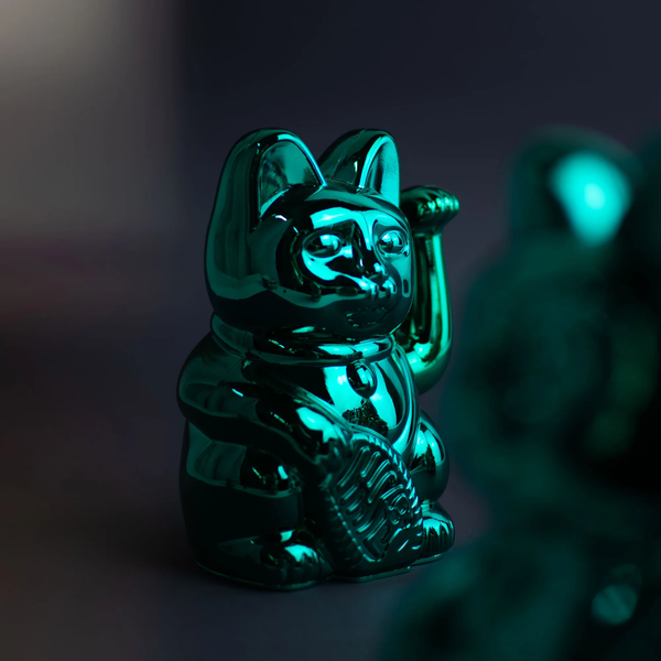 DONKEY Lucky Cat Cosmic Shiny Teal