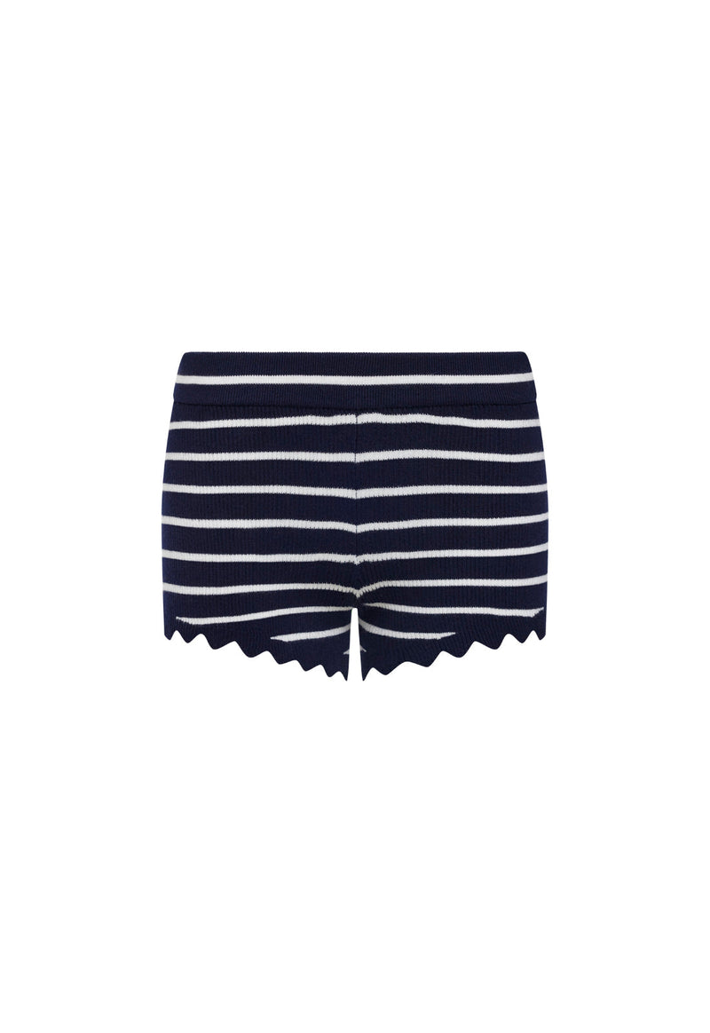 DOLLHOUSE KNIT SHORT - NAVY STRIPE