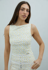 DOUBLE LAYER BUTTERCUP MESH VEST - BUTTER