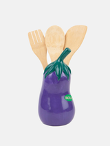 DOIY Farmers Market Eggplant Utensils Pot