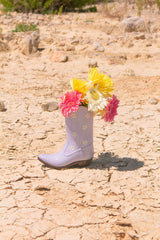 DOIY Vase Rodeo Cowboy Boot Lilac
