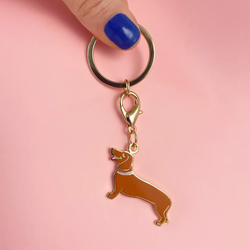 Dachshund key ring