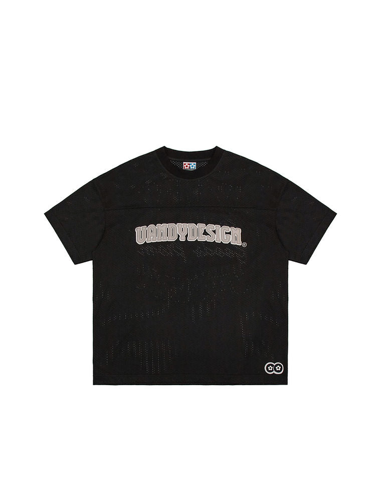 Design Mesh T-shirt - Black