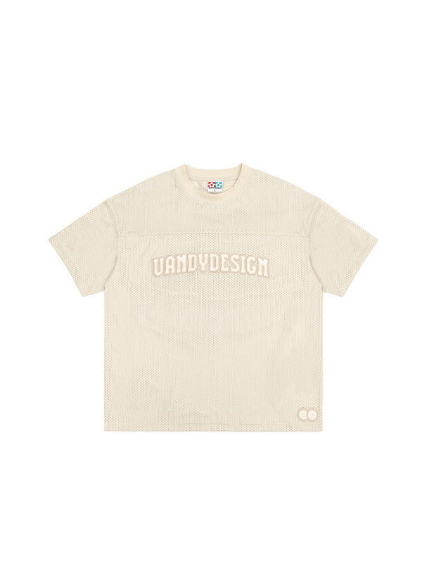 Design Mesh T-shirt - Cream