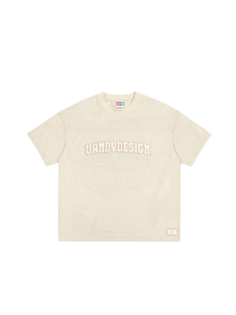 Design Mesh T-shirt - Cream