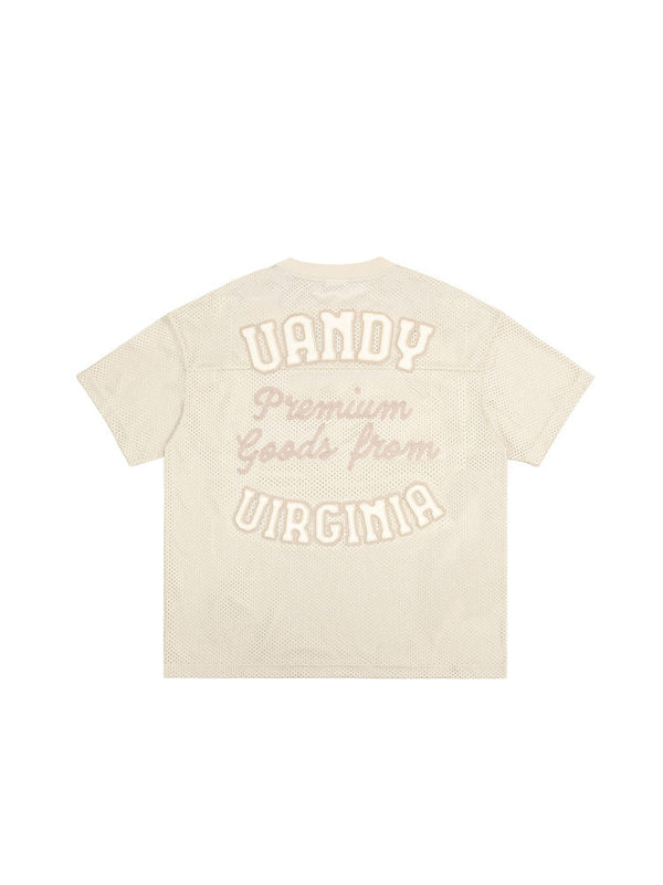 Design Mesh T-shirt - Cream