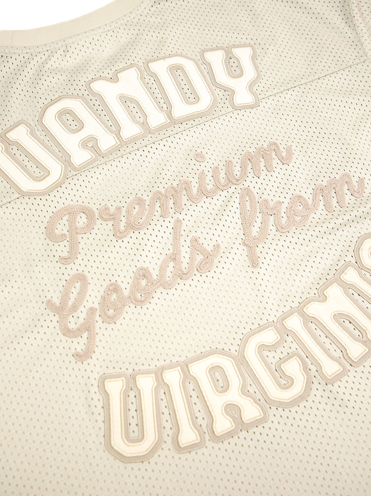 Design Mesh T-shirt - Cream