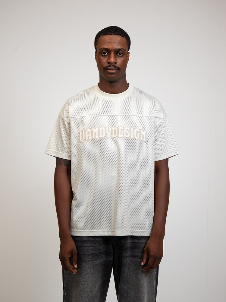 Design Mesh T-shirt - Cream