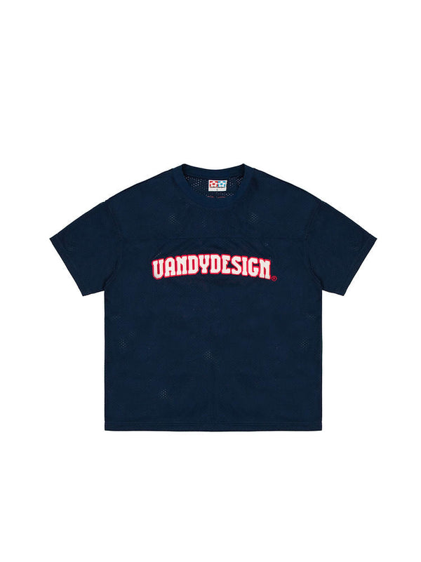 Design Mesh T-shirt - Navy