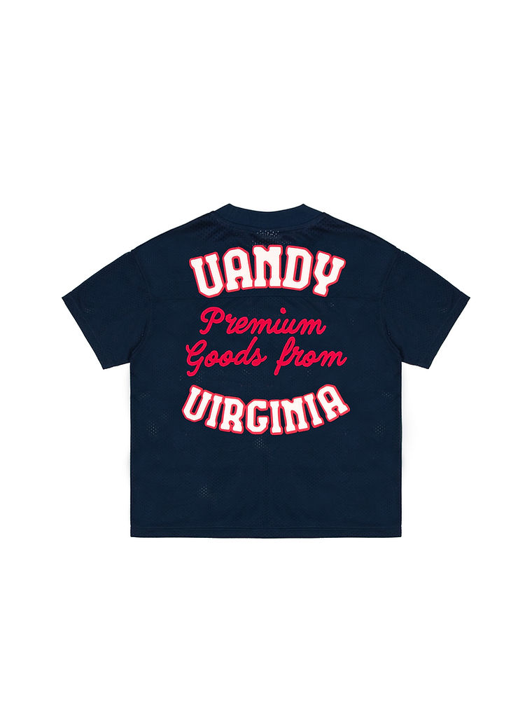 Design Mesh T-shirt - Navy