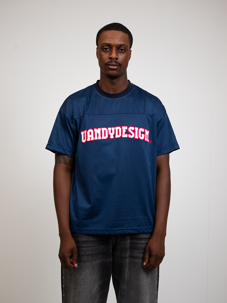 Design Mesh T-shirt - Navy