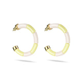 EARRINGS BOLA RIVIERA-AMARELO + TUBE SPARKLE