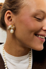 EARRINGS CHAMPI MARRONE