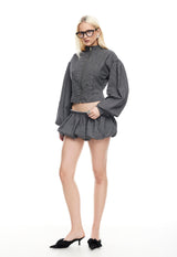 ECLIPSE MINI SHORT - ONYX PLAID