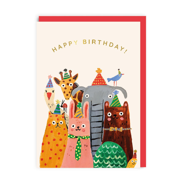 OOH DEER Animals Birthday Card