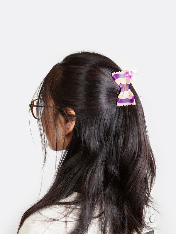 EAT MY SOCKS Farfalle Purple Hair Claw