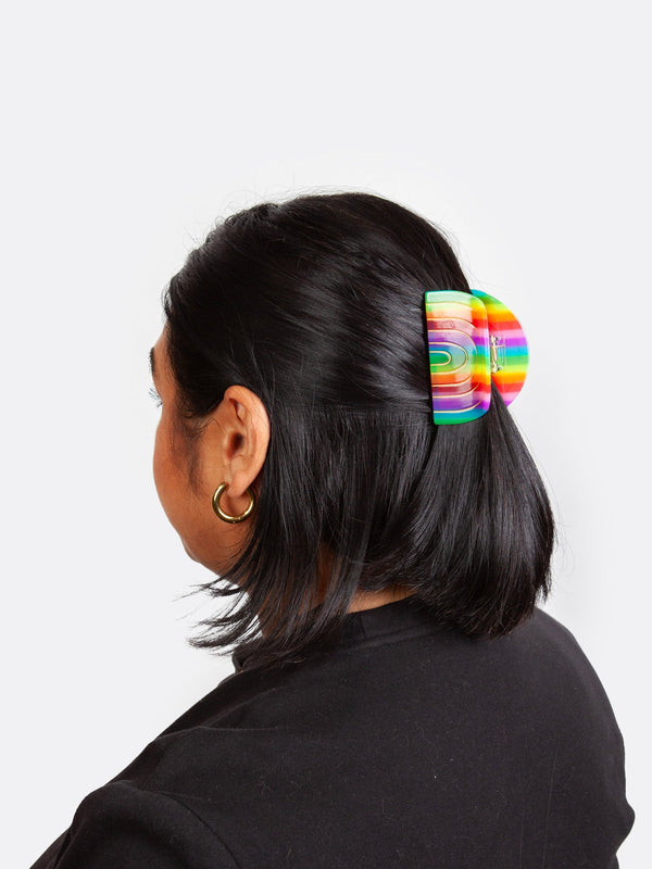 EAT MY SOCKS Rainbow Hair Claw